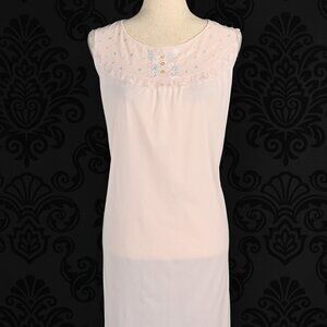 Vintage 50s/60s Light Pink PHILMAID Nylon Waltz Nightgown - 40/42